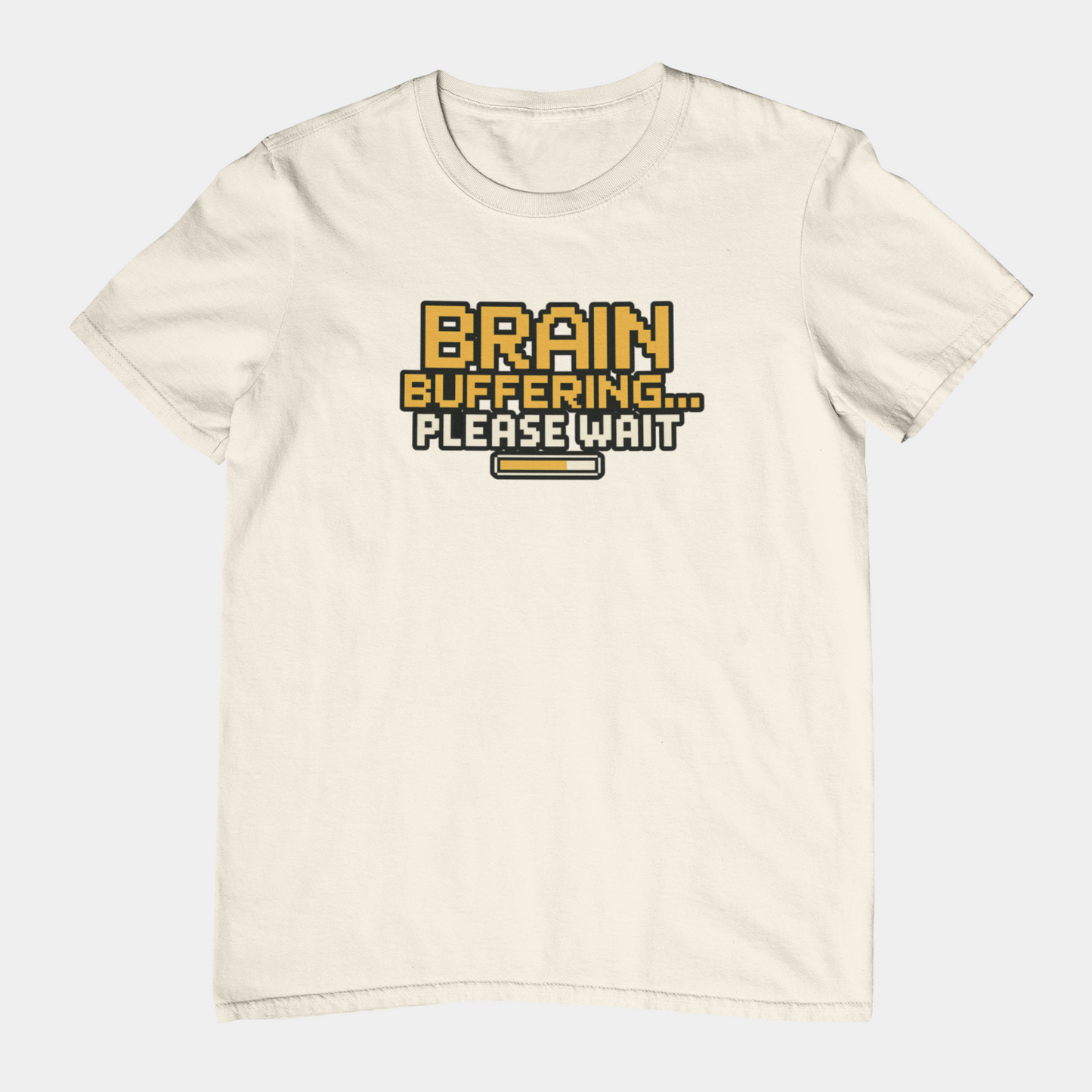 T-Shirt BRAIN BUFFERING Retro Pixel ADHD Loading Screen Graphic T-Shirt