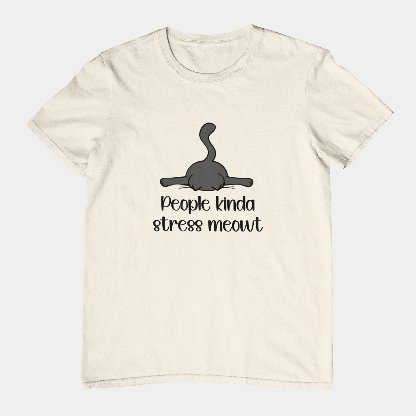 T-Shirt People Kinda Stress Meowt Shirt – Funny Cat Pun Graphic Tee