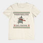 T-Shirt Overstimulated But Festive - Ugly Christmas Sweater Shirt Opossum