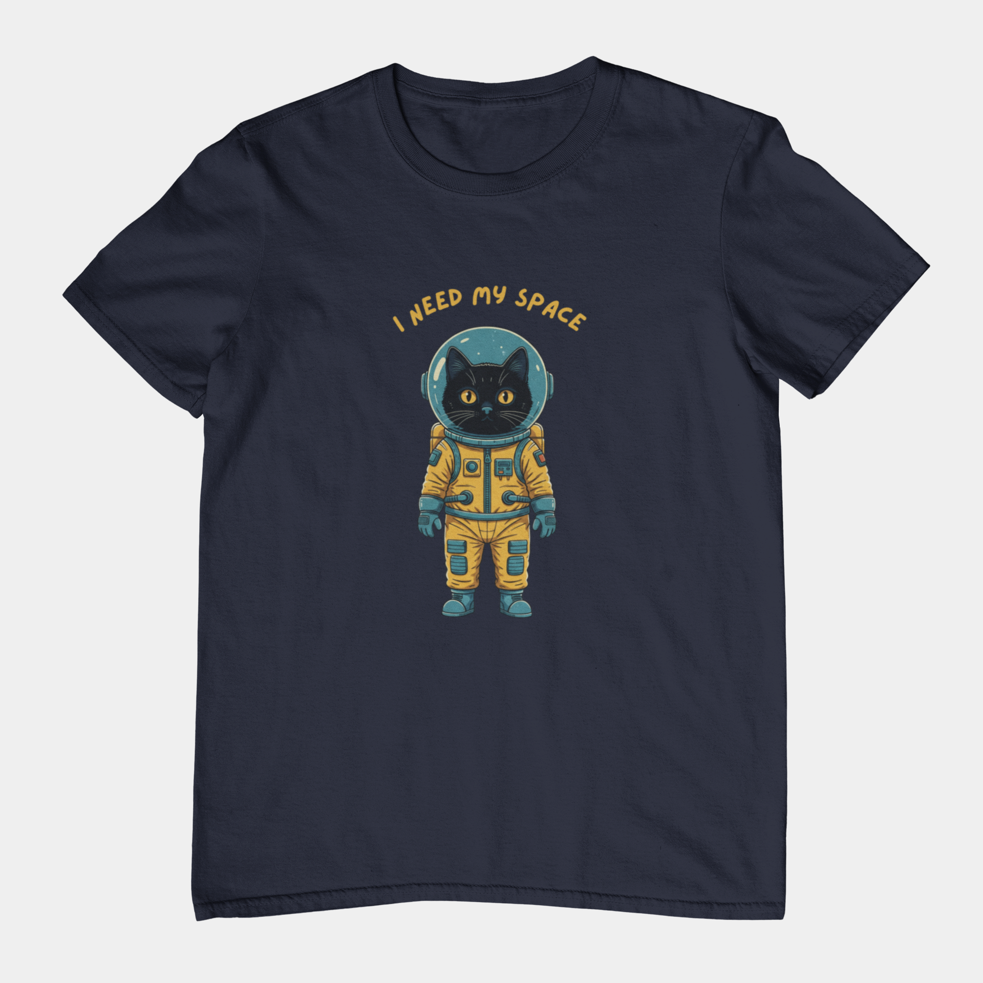 T-Shirt I Need My Space Cat Shirt – Funny Astronaut Cat Graphic Tee