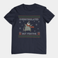 T-Shirt Overstimulated But Festive - Ugly Christmas Sweater Shirt Opossum