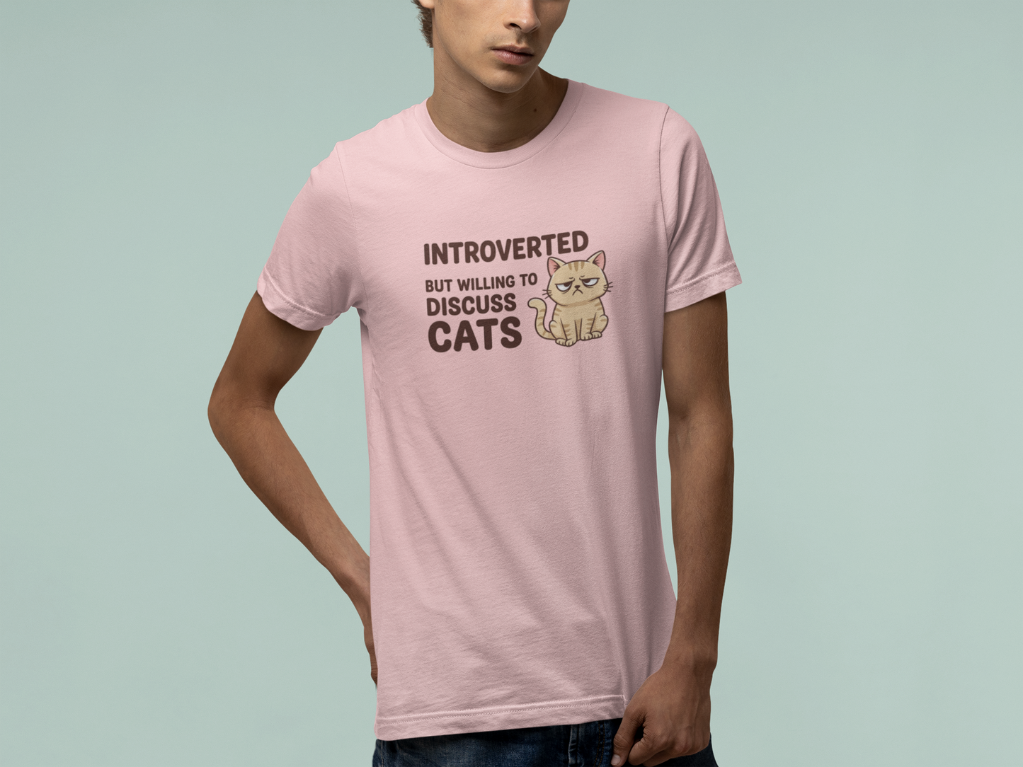 T-Shirt Introverted But Willing to Discuss Cats Shirt – Grumpy Cat T-Shirt