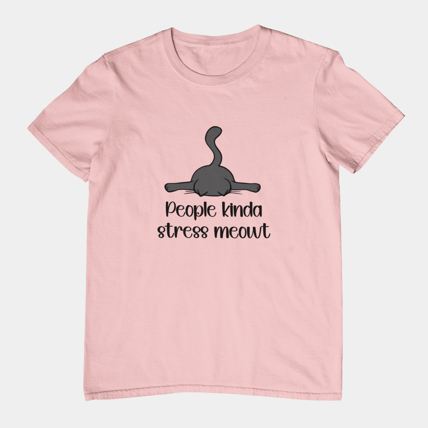 T-Shirt People Kinda Stress Meowt Shirt – Funny Cat Pun Graphic Tee