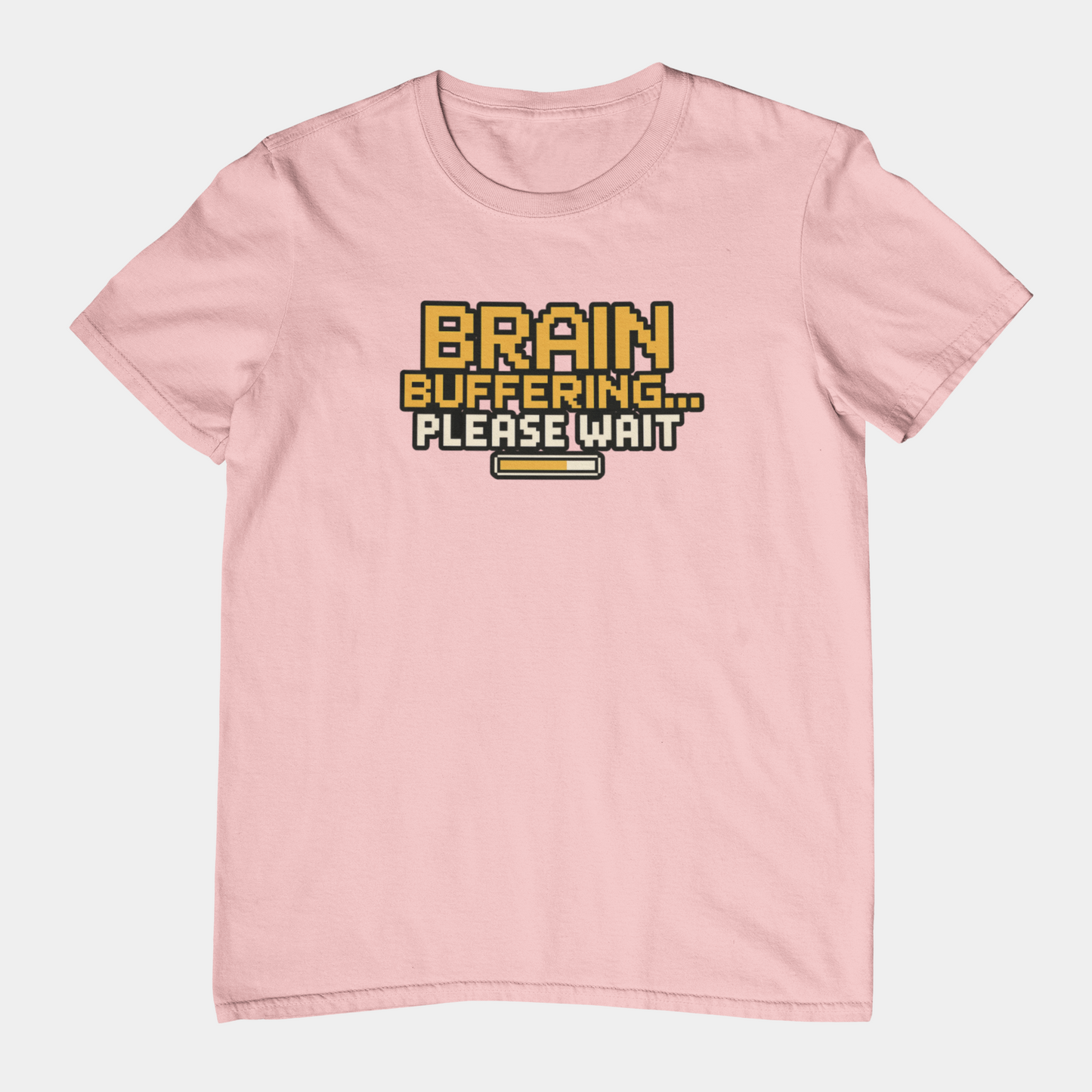 T-Shirt BRAIN BUFFERING Retro Pixel ADHD Loading Screen Graphic T-Shirt