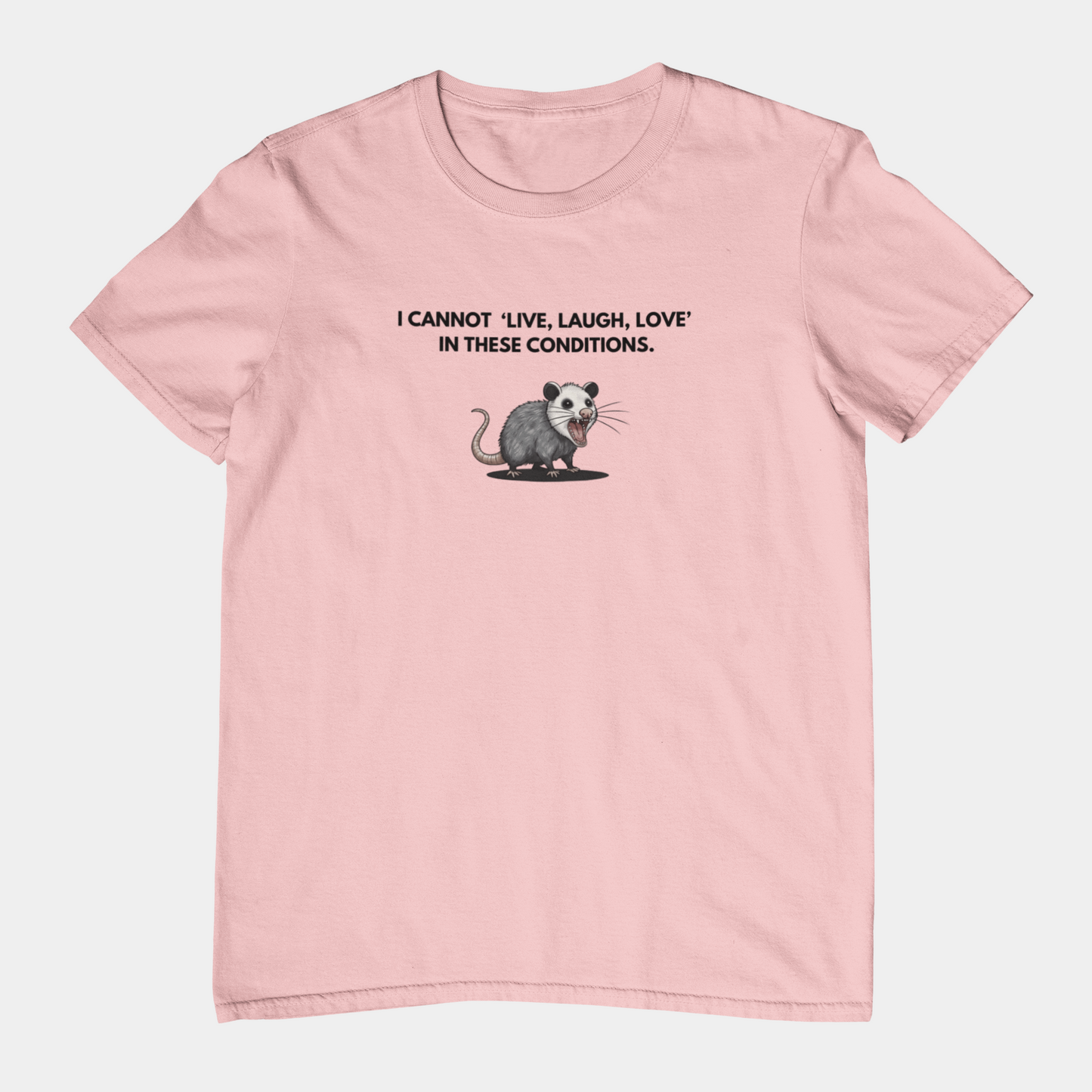 T-Shirt I Cannot Live Laugh Love In These Conditions - Anti Inspirational Shirt Funny