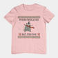 T-Shirt Overstimulated But Festive - Ugly Christmas Sweater Shirt Opossum