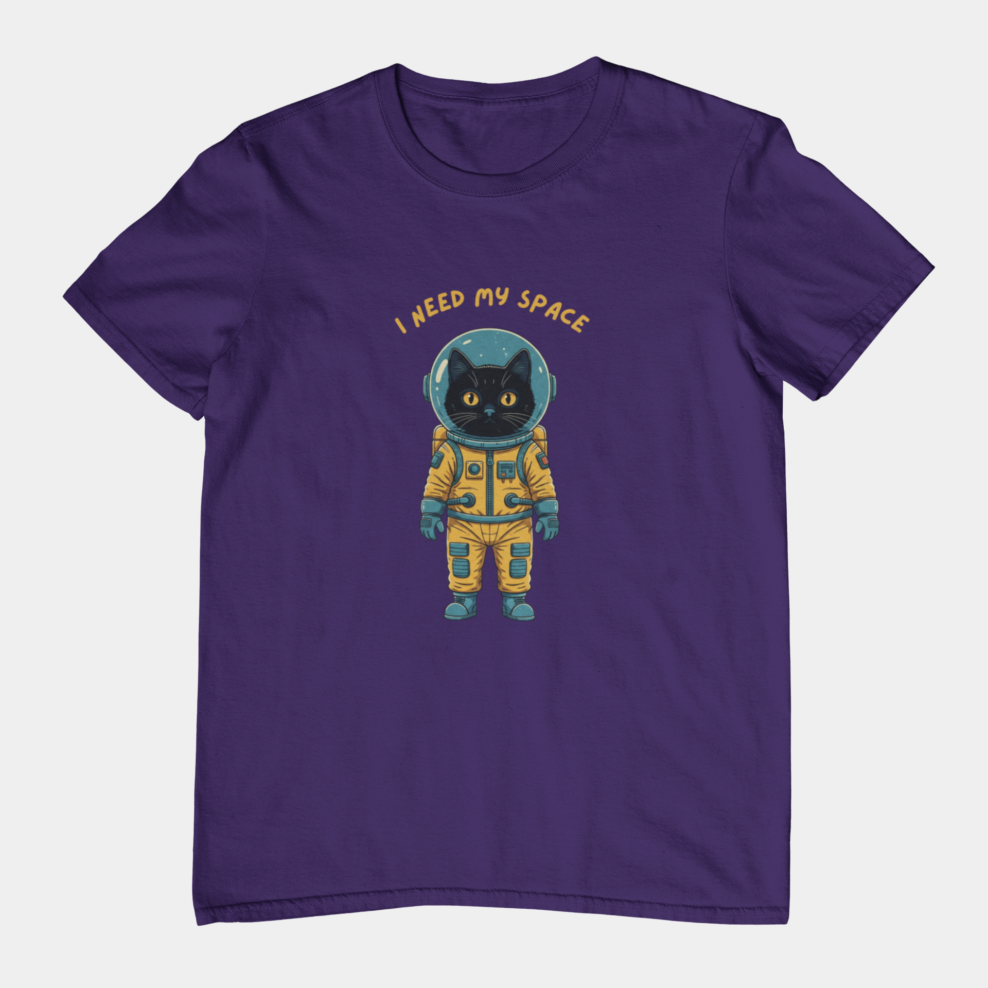 T-Shirt I Need My Space Cat Shirt – Funny Astronaut Cat Graphic Tee