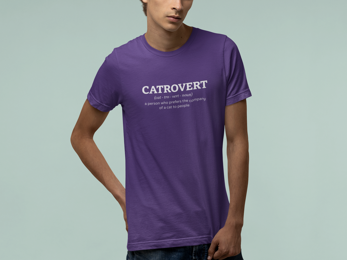 T-Shirt Catrovert Definition Shirt – Funny Introvert Cat Lover T-Shirt