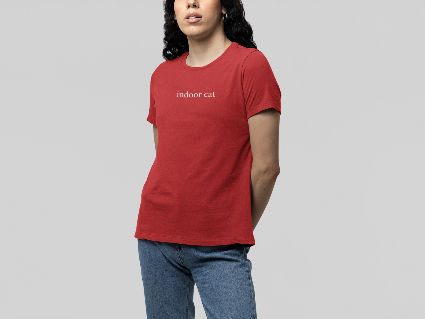 T-Shirt indoor cat Shirt – Funny Introvert Minimalist Cat Lover T-Shirt