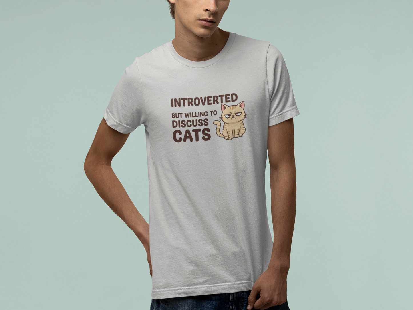 T-Shirt Introverted But Willing to Discuss Cats Shirt – Grumpy Cat T-Shirt