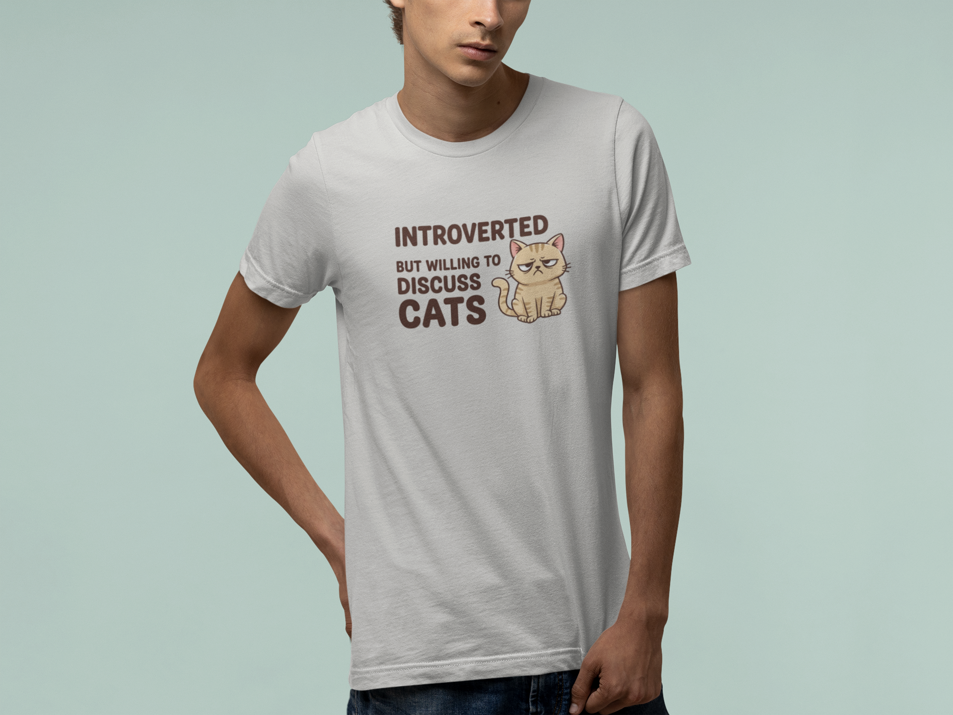 T-Shirt Introverted But Willing to Discuss Cats Shirt – Grumpy Cat T-Shirt