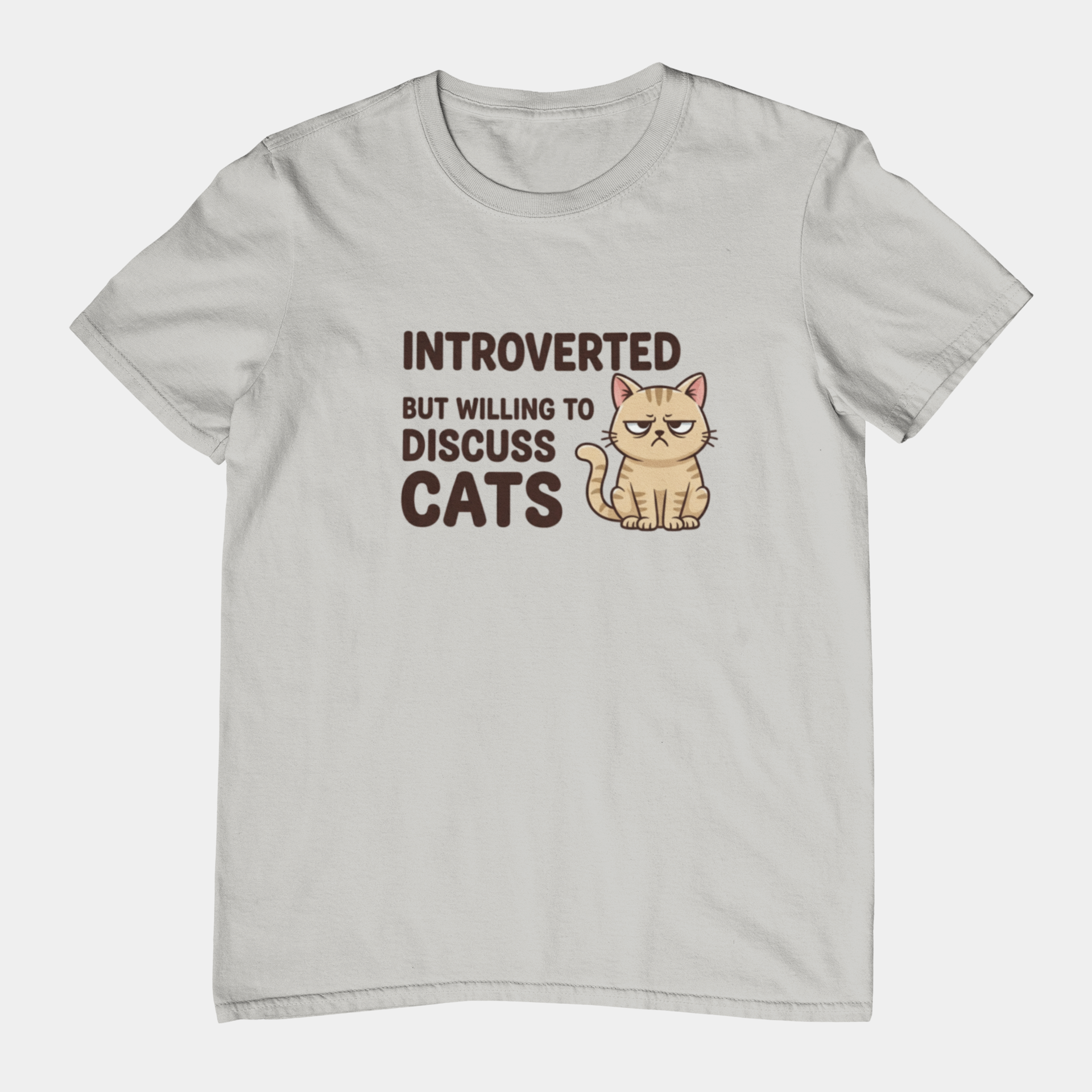 T-Shirt Introverted But Willing to Discuss Cats Shirt – Grumpy Cat T-Shirt