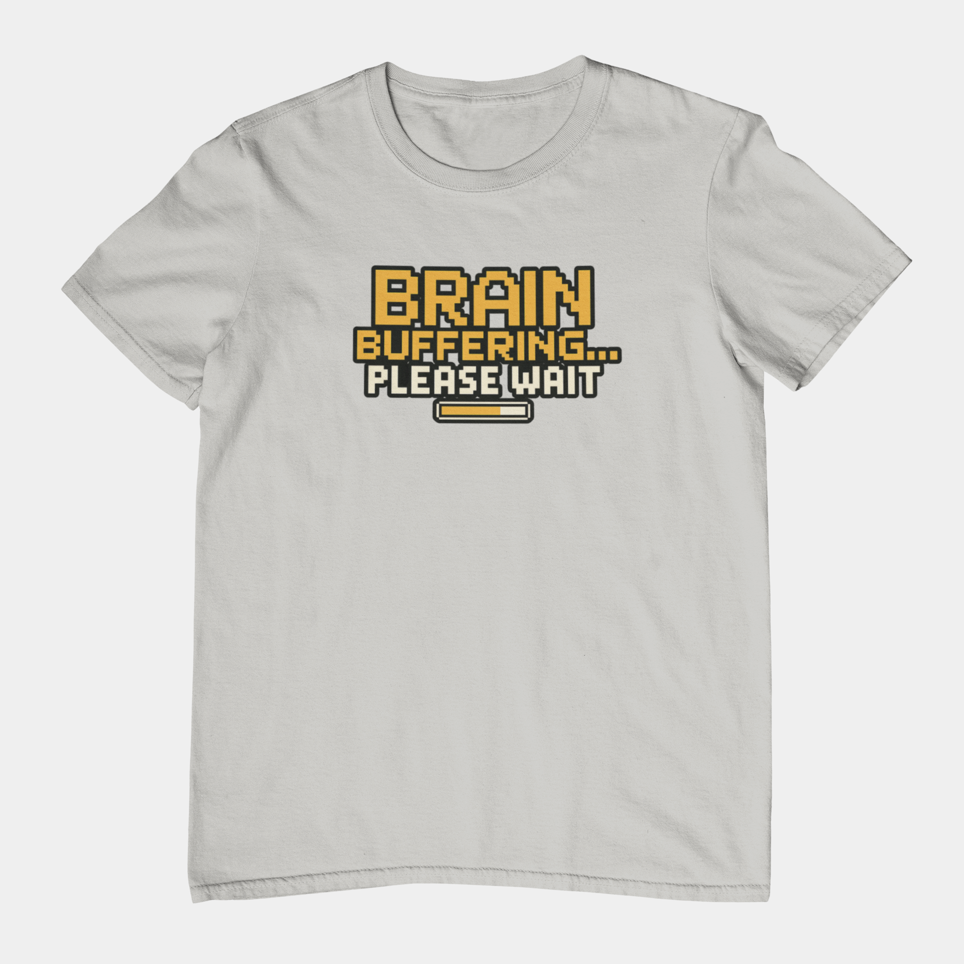 T-Shirt BRAIN BUFFERING Retro Pixel ADHD Loading Screen Graphic T-Shirt