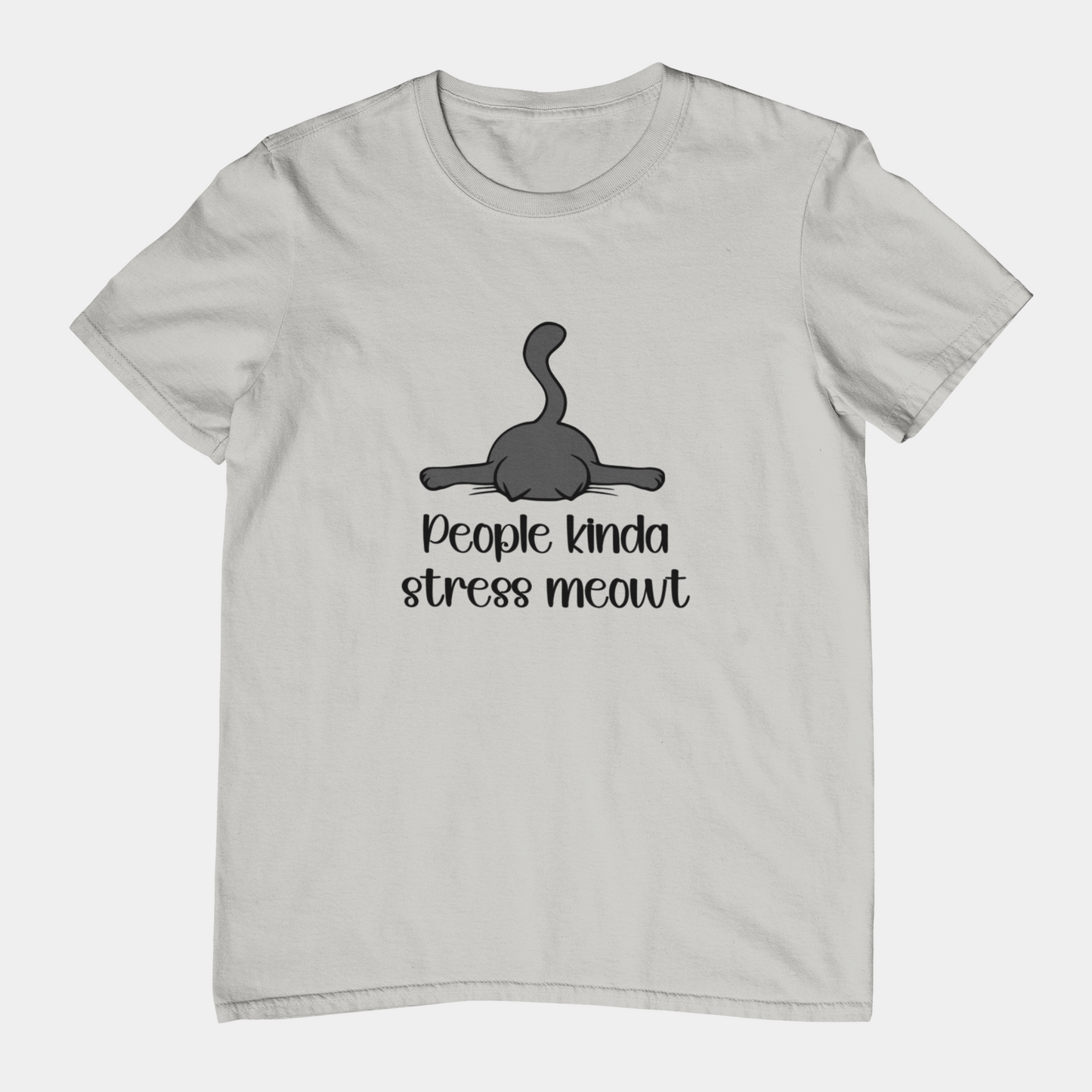 T-Shirt People Kinda Stress Meowt Shirt – Funny Cat Pun Graphic Tee
