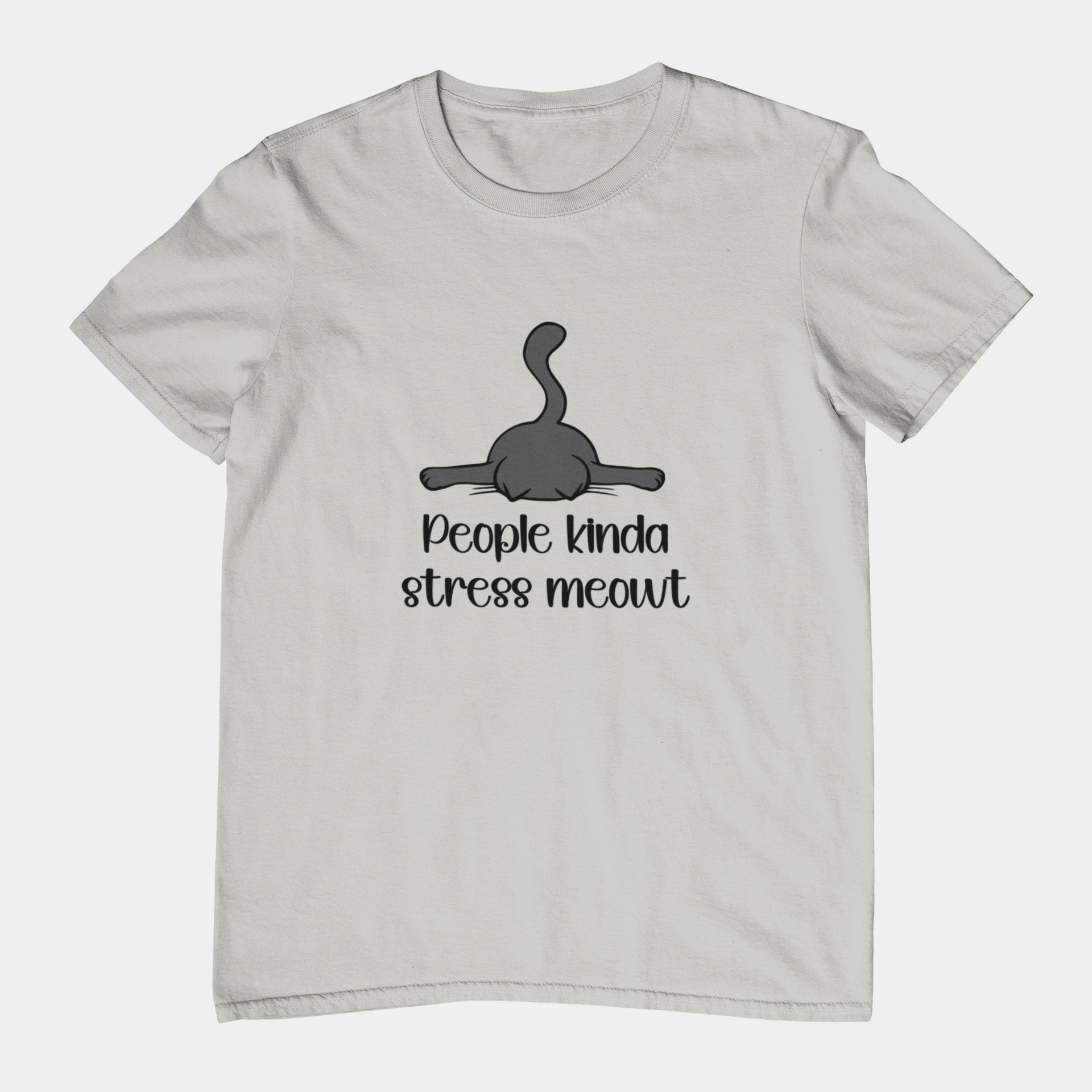 T-Shirt People Kinda Stress Meowt Shirt – Funny Cat Pun Graphic Tee