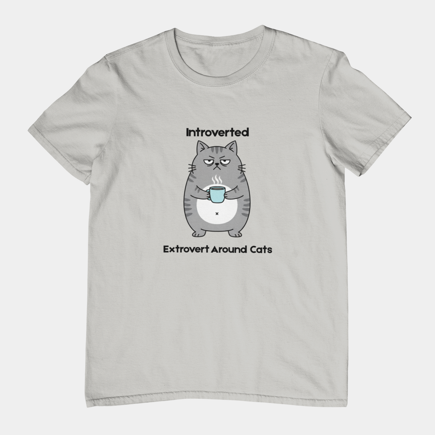 T-Shirt Introverted Extrovert Around Cats Shirt – Funny Cat Lover Tee