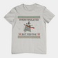 T-Shirt Overstimulated But Festive - Ugly Christmas Sweater Shirt Opossum