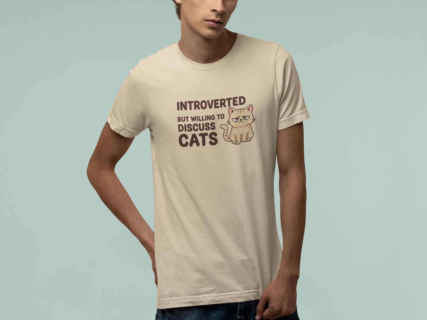 T-Shirt Introverted But Willing to Discuss Cats Shirt – Grumpy Cat T-Shirt
