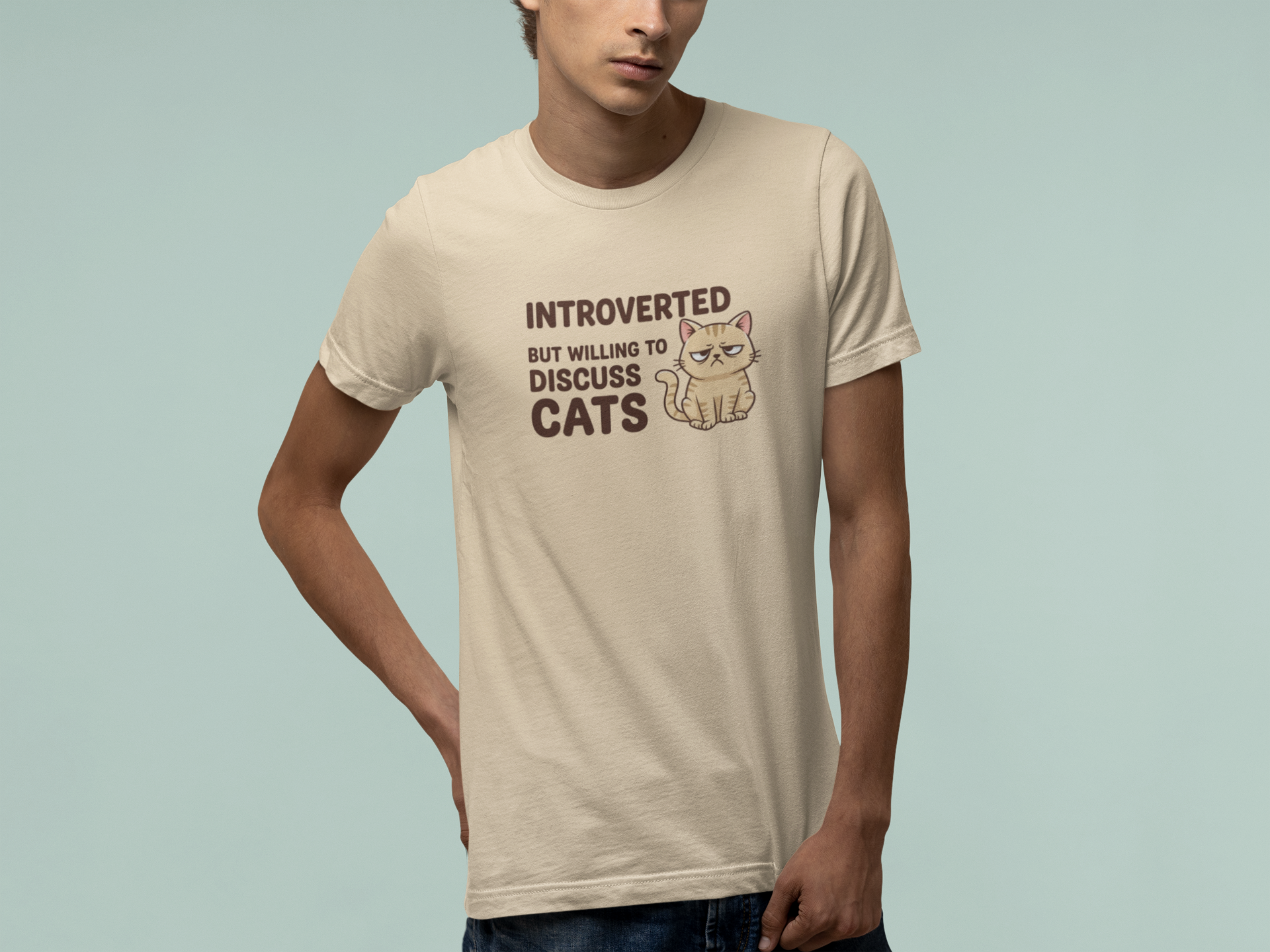 T-Shirt Introverted But Willing to Discuss Cats Shirt – Grumpy Cat T-Shirt