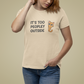 T-Shirt IT'S TOO PEOPLEY OUTSIDE Shirt – Funny Cat Lover Introvert Tee