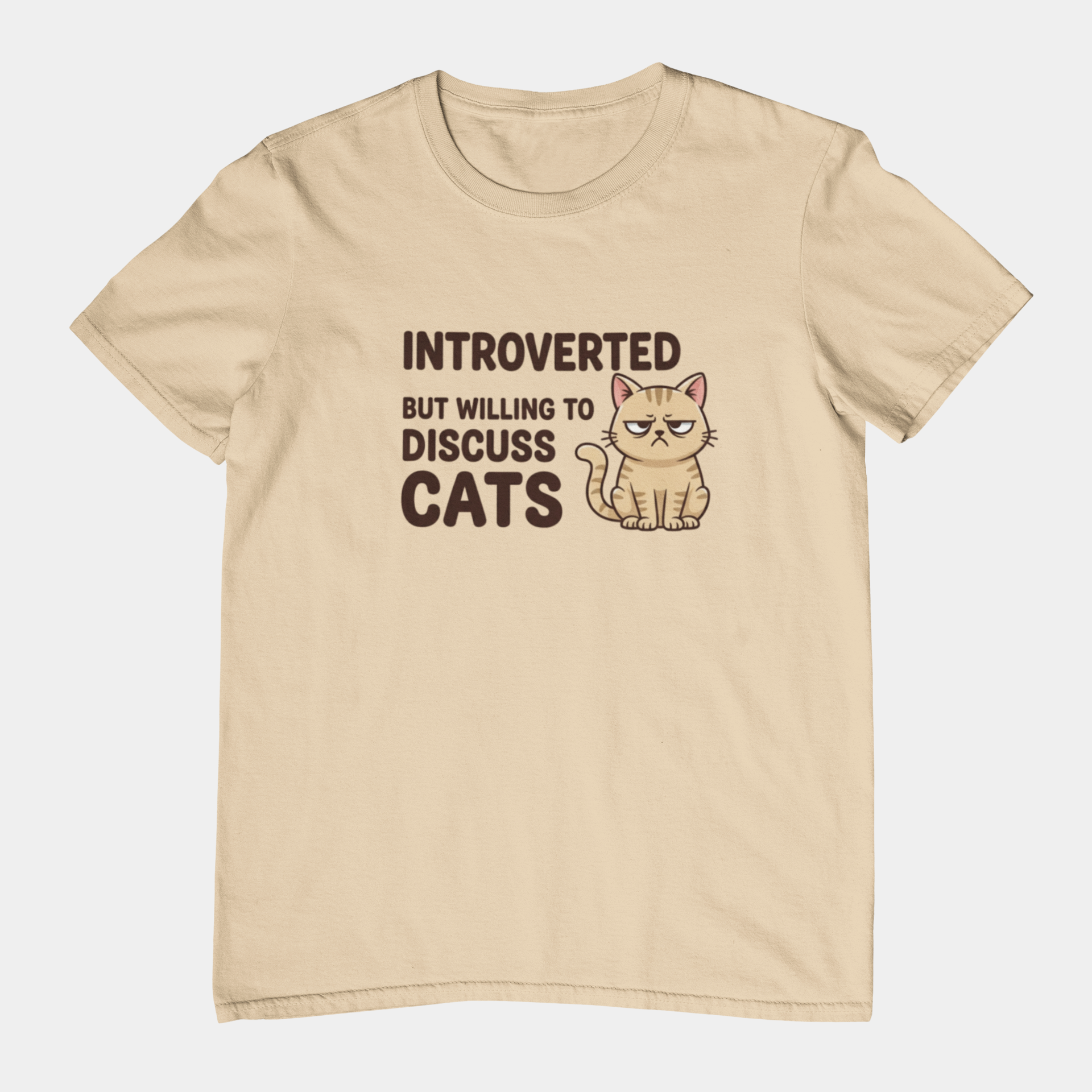 T-Shirt Introverted But Willing to Discuss Cats Shirt – Grumpy Cat T-Shirt