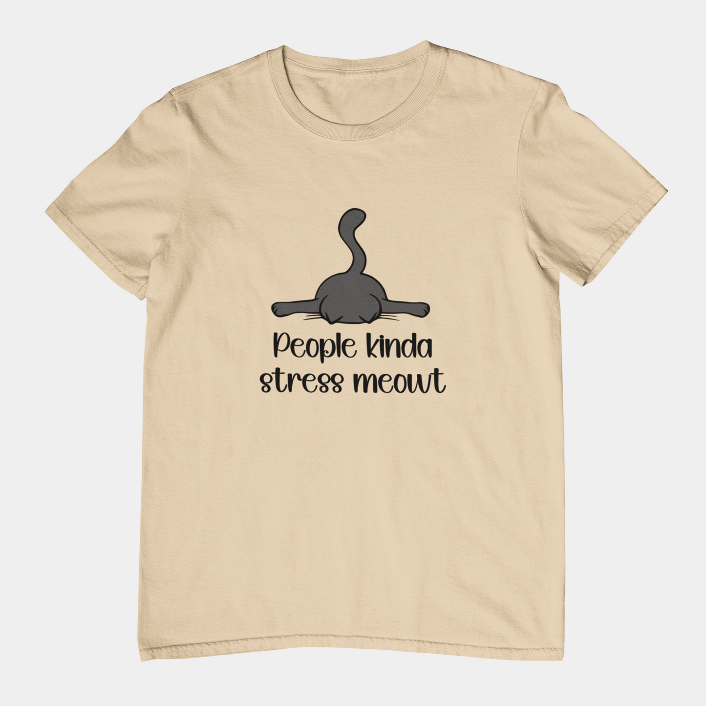 T-Shirt People Kinda Stress Meowt Shirt – Funny Cat Pun Graphic Tee