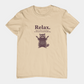 T-Shirt Relax There’s Chaos Everywhere T-Shirt – Vintage Raccoon Humor Tee