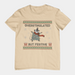 T-Shirt Overstimulated But Festive - Ugly Christmas Sweater Shirt Opossum
