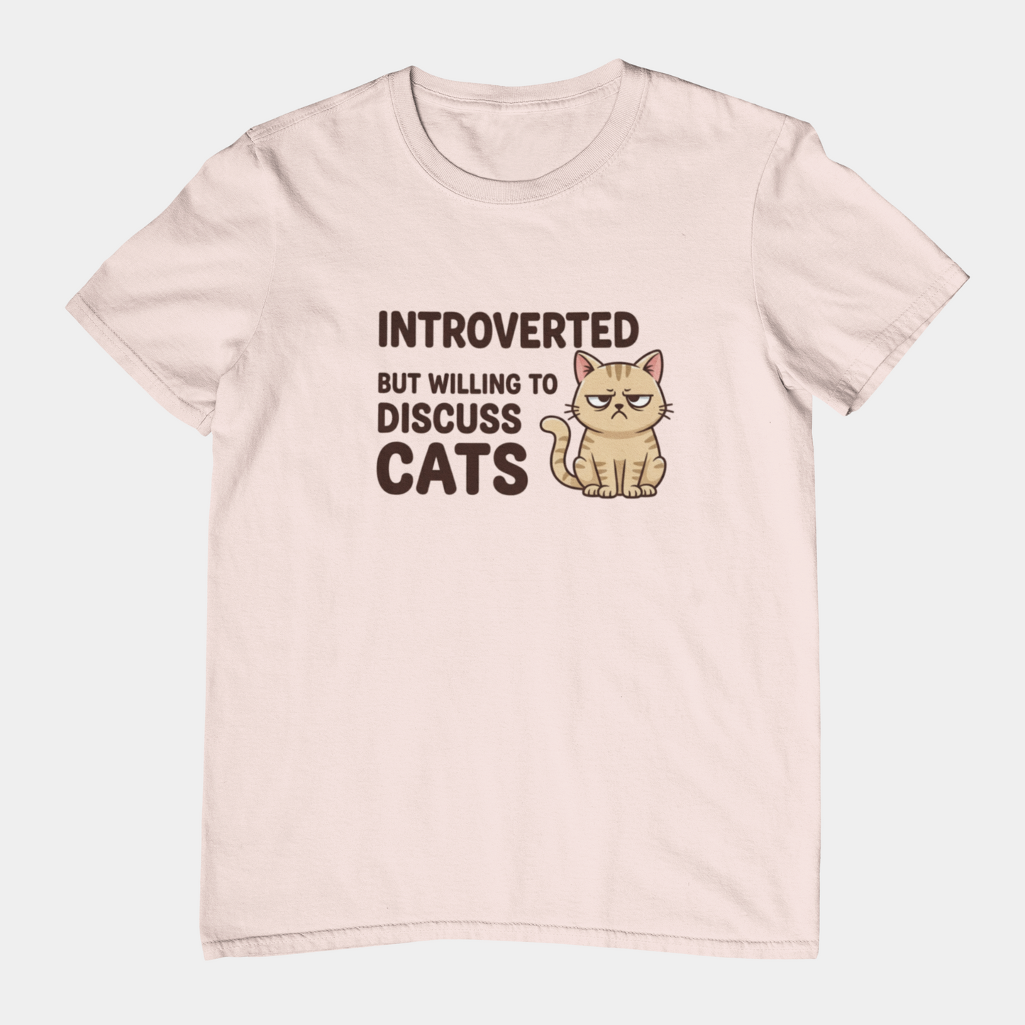 T-Shirt Introverted But Willing to Discuss Cats Shirt – Grumpy Cat T-Shirt