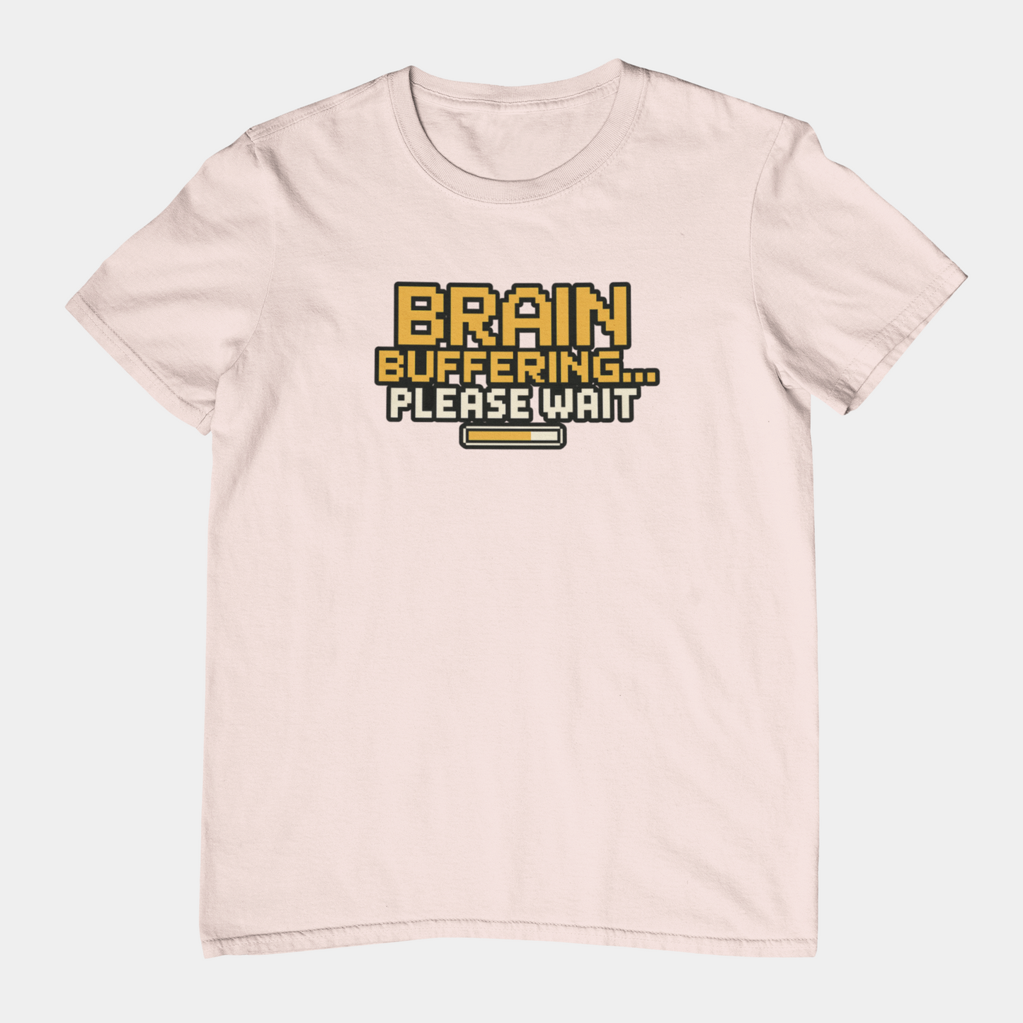 T-Shirt BRAIN BUFFERING Retro Pixel ADHD Loading Screen Graphic T-Shirt