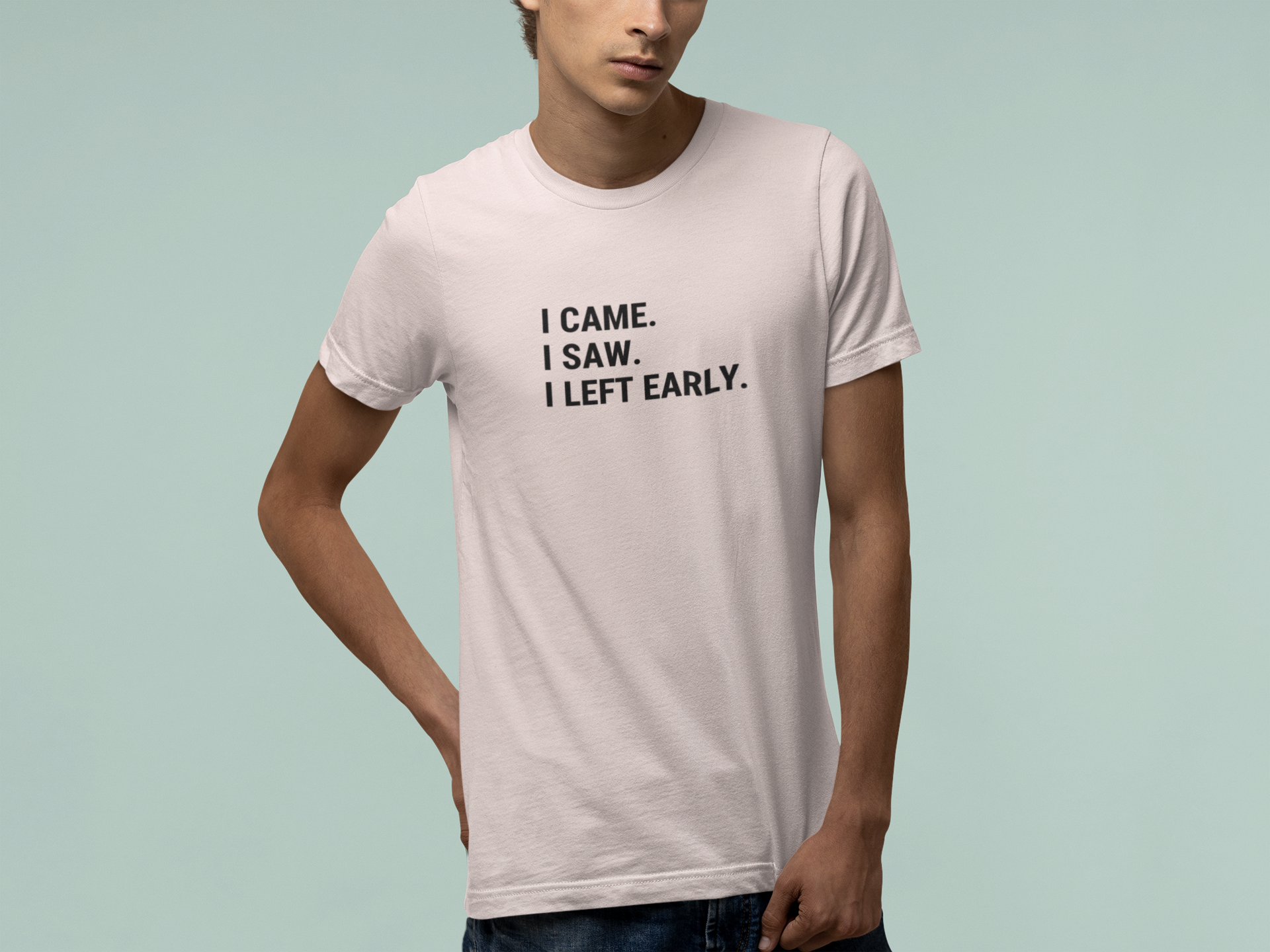 T-Shirt I CAME I SAW I LEFT EARLY Shirt – Funny Introvert Graphic Tee