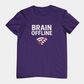 T-Shirt BRAIN OFFLINE T-Shirt – Funny Minimalist Graphic Tee for Adults