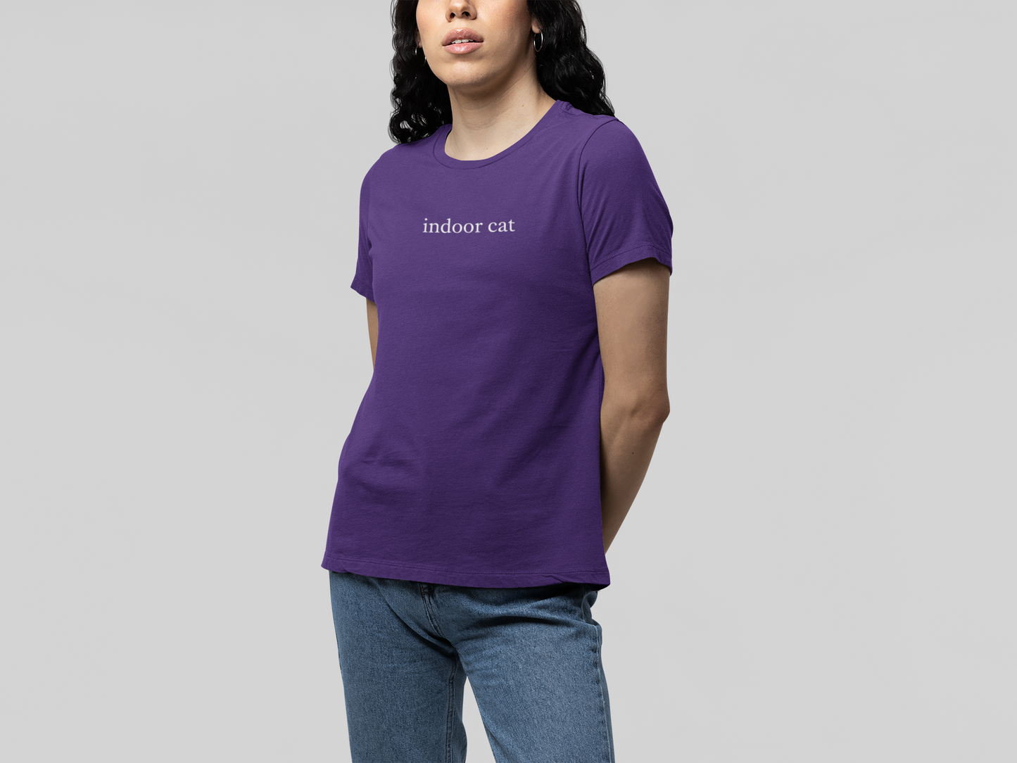 T-Shirt indoor cat Shirt – Funny Introvert Minimalist Cat Lover T-Shirt