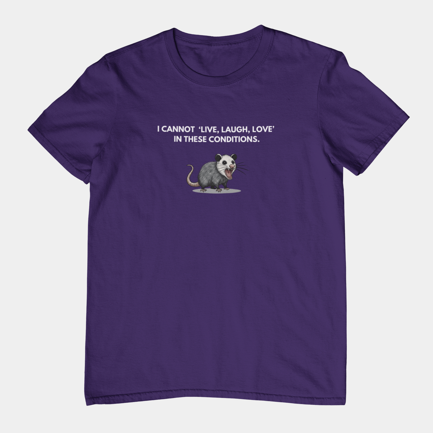 T-Shirt I Cannot Live Laugh Love In These Conditions - Anti Inspirational Shirt Funny