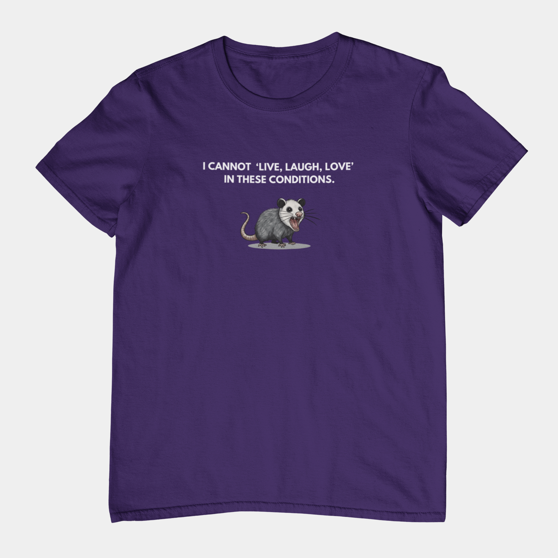 T-Shirt I Cannot Live Laugh Love In These Conditions - Anti Inspirational Shirt Funny