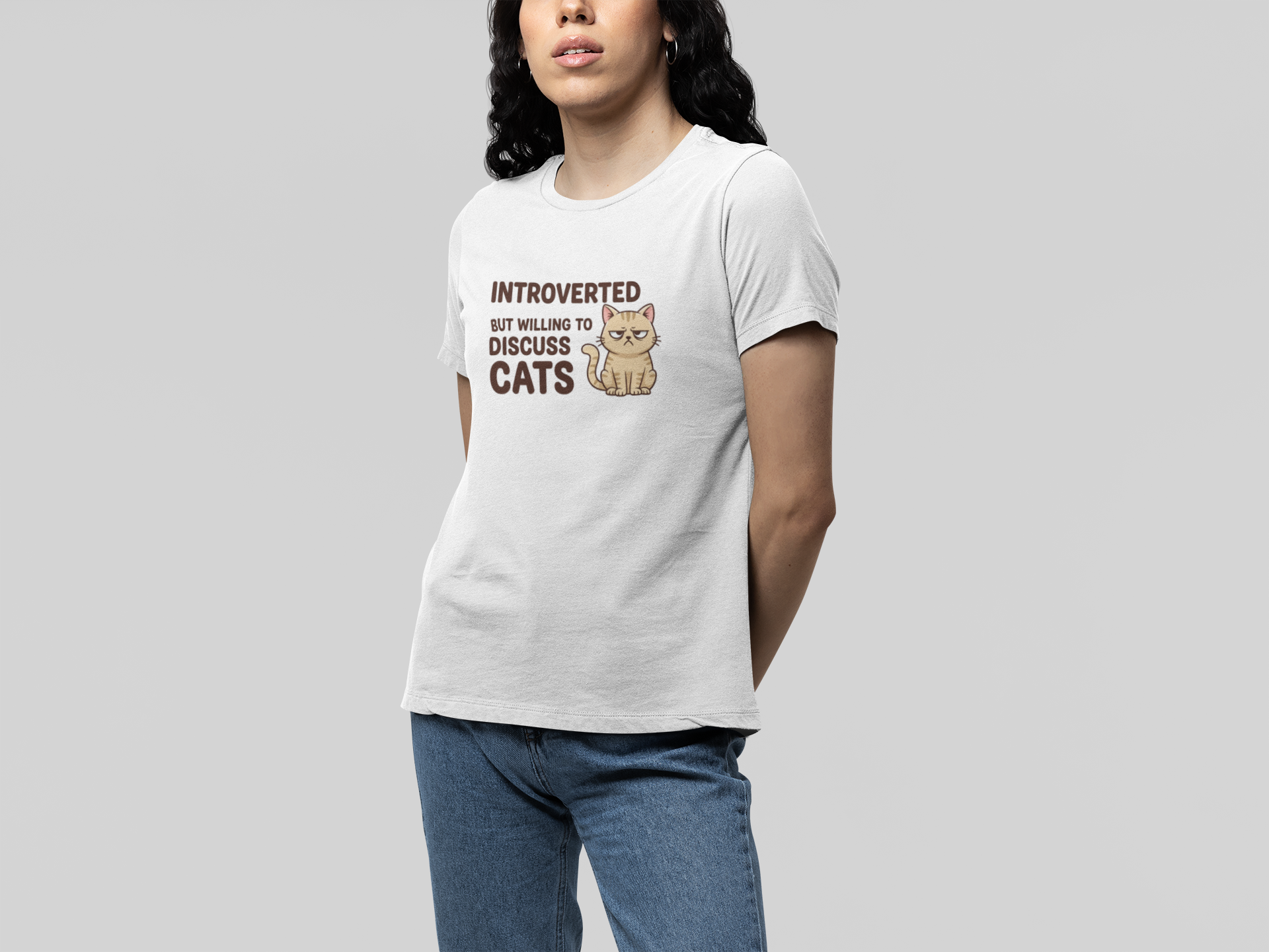 T-Shirt Introverted But Willing to Discuss Cats Shirt – Grumpy Cat T-Shirt