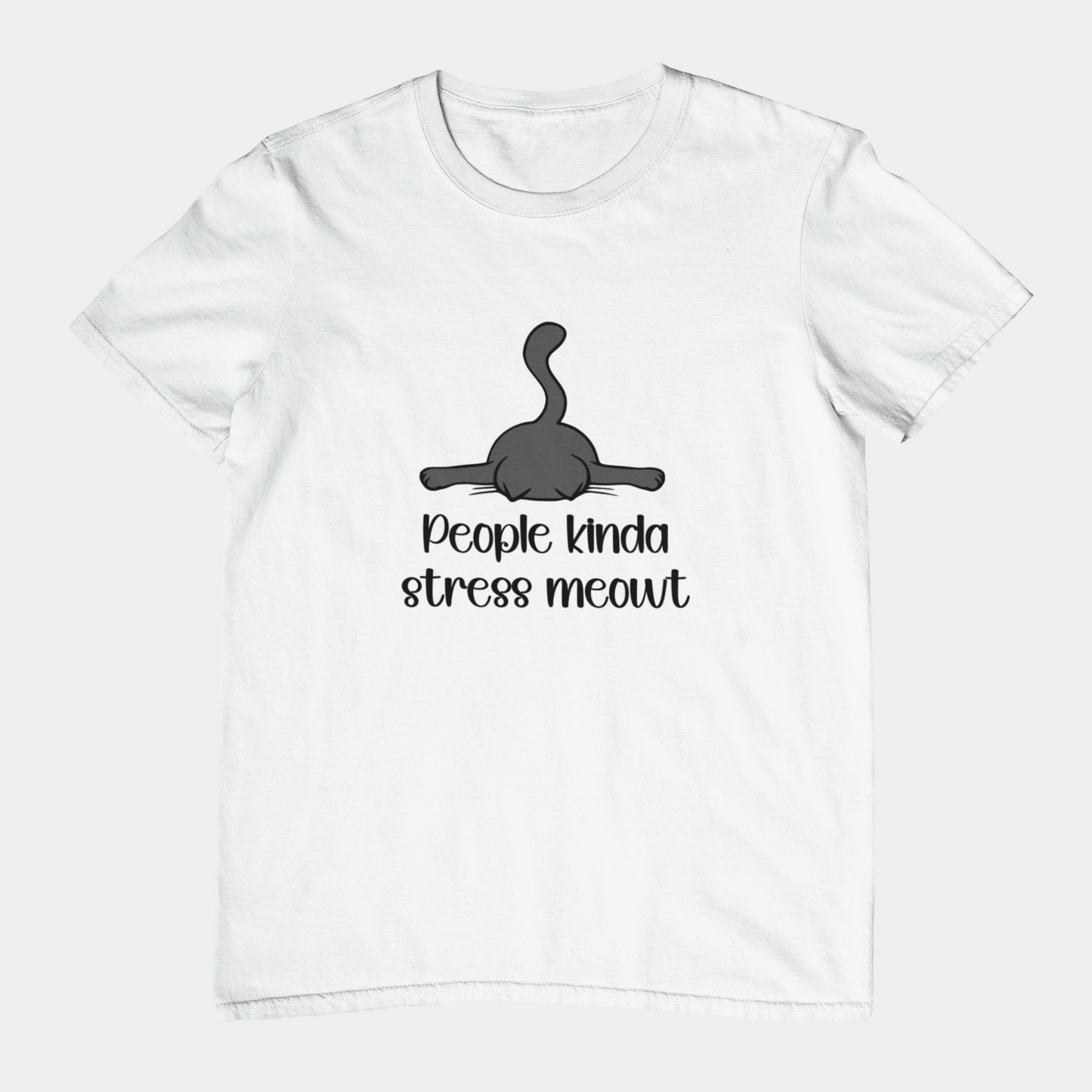 T-Shirt People Kinda Stress Meowt Shirt – Funny Cat Pun Graphic Tee