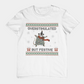 T-Shirt Overstimulated But Festive - Ugly Christmas Sweater Shirt Opossum