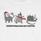 T-Shirt Overstimulated but Festive - Funny Introvert Christmas Shirt Opossum